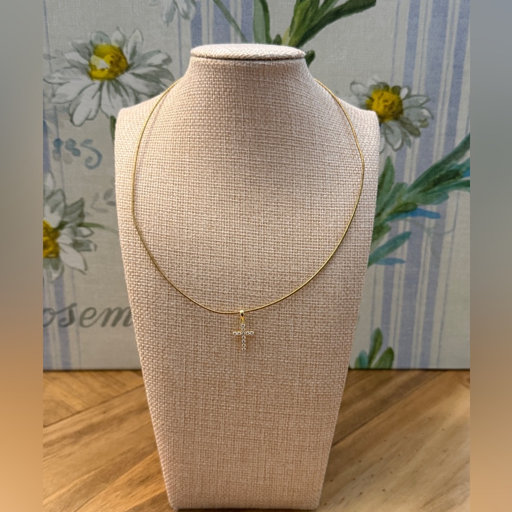 Gold over 925 Cross Pendant Necklace - Women Jewelry Lauren Scott
